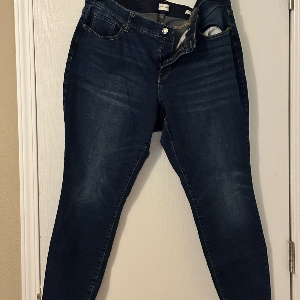 Dark Blue Women’s Stretch Slim Jeans Wonderly